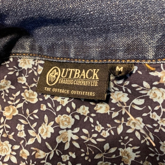 Outback Trading Company Ltd Women’s Denim Jacket Sz MED Jean Jacket Cowgirl - Picture 7 of 8
